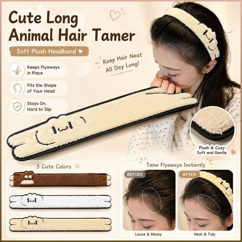 [Fácil De Usar] ✨ Hot Sale | Animal Hair Clip Fringe Holder | Cute Long Design | Easy To Use & Reusable | Perfect For Da