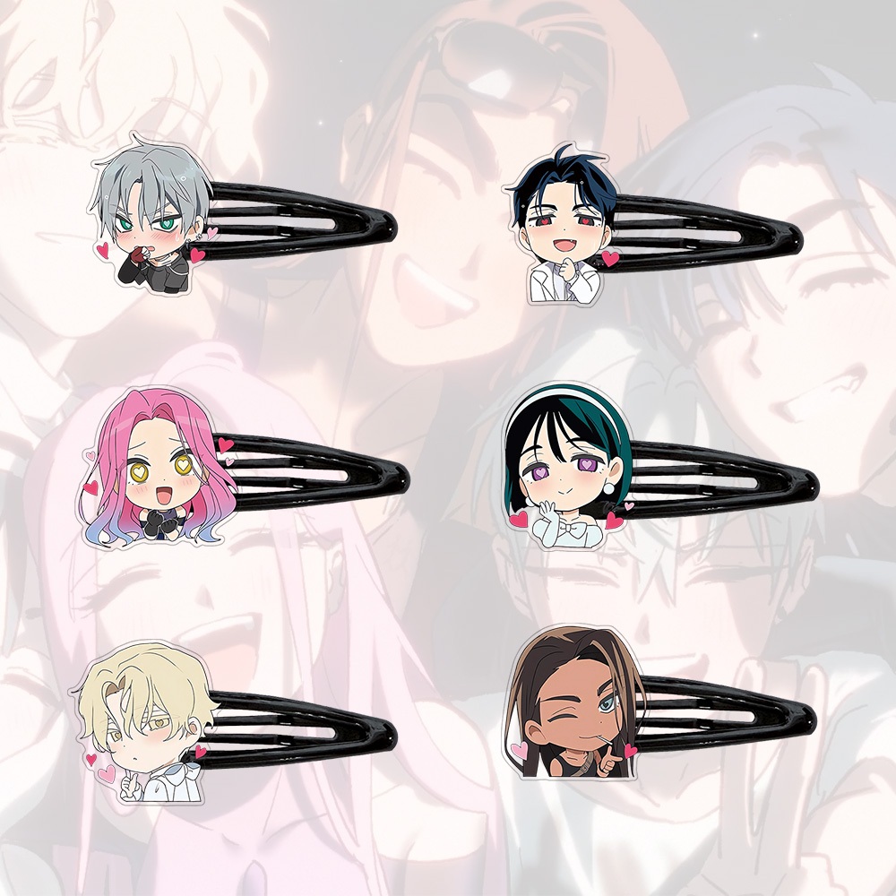 Alfinetes De Cabelo Acrílicos Alien Stage Cute Cartoon Girl Anime 50mm Grampos Acessórios Para