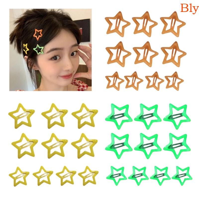 Bly 10 PcsLady Snap Clip Cute Star Lovely Grampos Cabelo Combinados Para Todos Os Cabelos