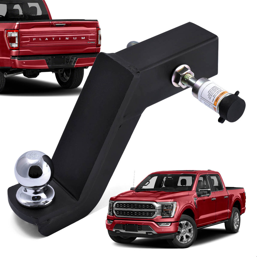 Ponteira de Engate Removivel Preta 5x5 10cm Com Pino J Nova F150 2023 2024 2025 Reboque Puxador Antifurto Suporte Carga