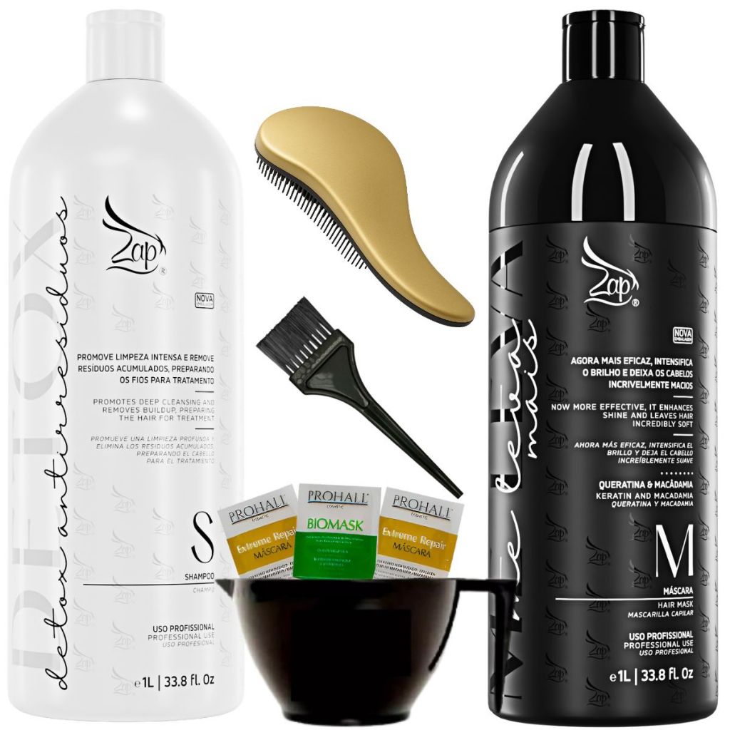 Zap - Kit Escova Me Leva 2x1 + cumbuca + pincel + Saches + Escova mágica