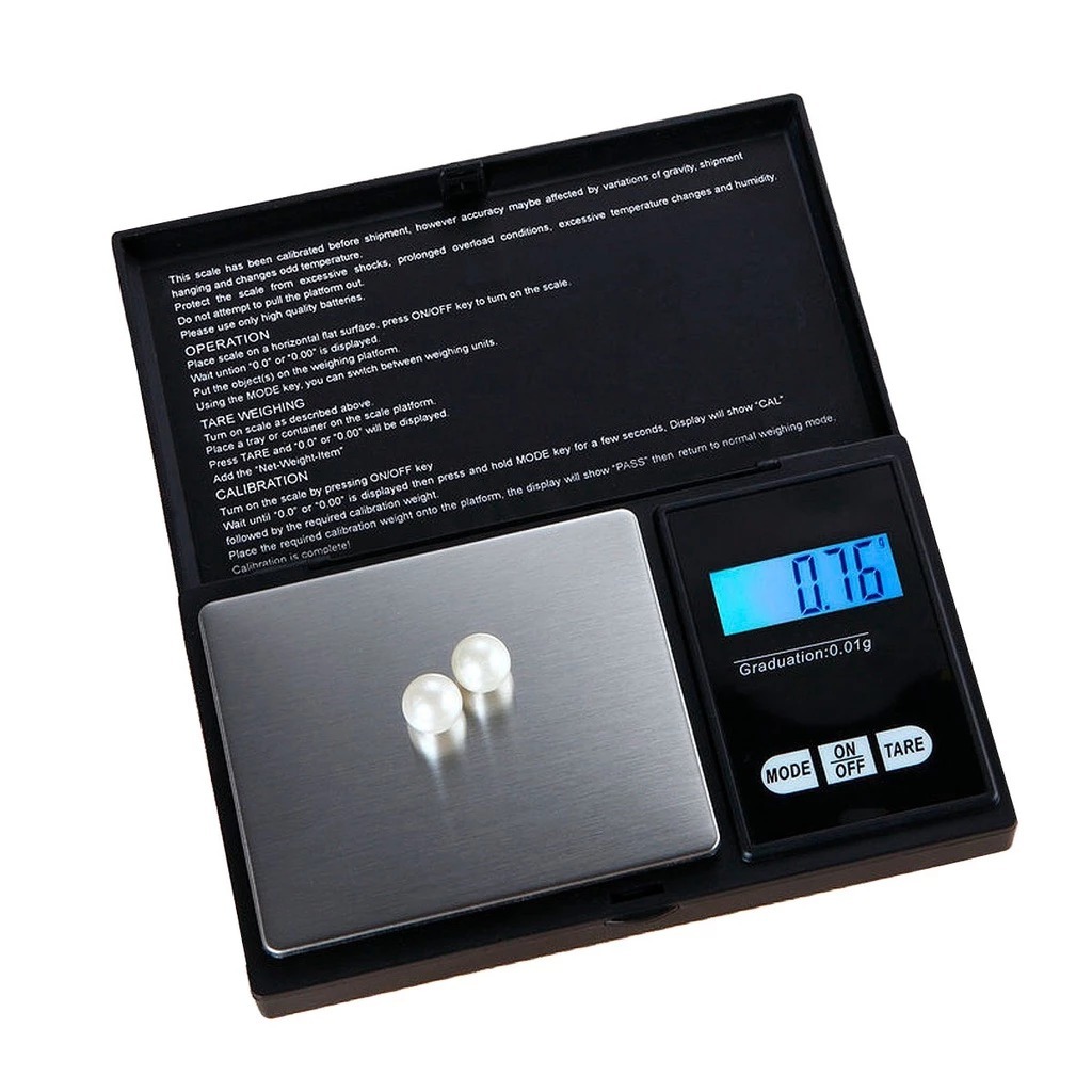 Mini Balança Digital Profissional de Bolso Alta Precisão 0,01g - 500g