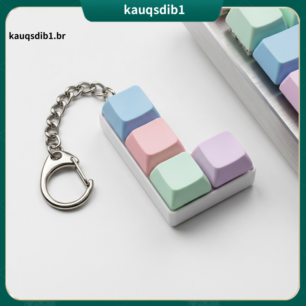 Stress Relief Toys Fingertip Toy Colorful Mechanical Keyboard Fidget Keychain – Clicker for Adults Decompress Button W