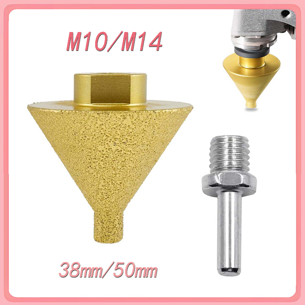 M10/M14 Diamante Chanfradura Furo Fresagem Broca Diâmetro 38mm/50mm com 1 Haste de Elo