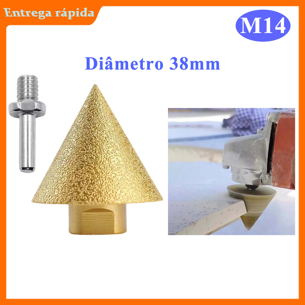 Broca escareada diamante do furo de 38mm M14 que alarga o furo com a haste de Conexão M14