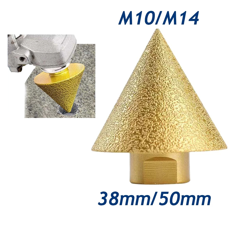 Broca Diamante M14 M10 para Porcelanato Cerâmica 38mm 50mm Chanfradora Fresagem Furo