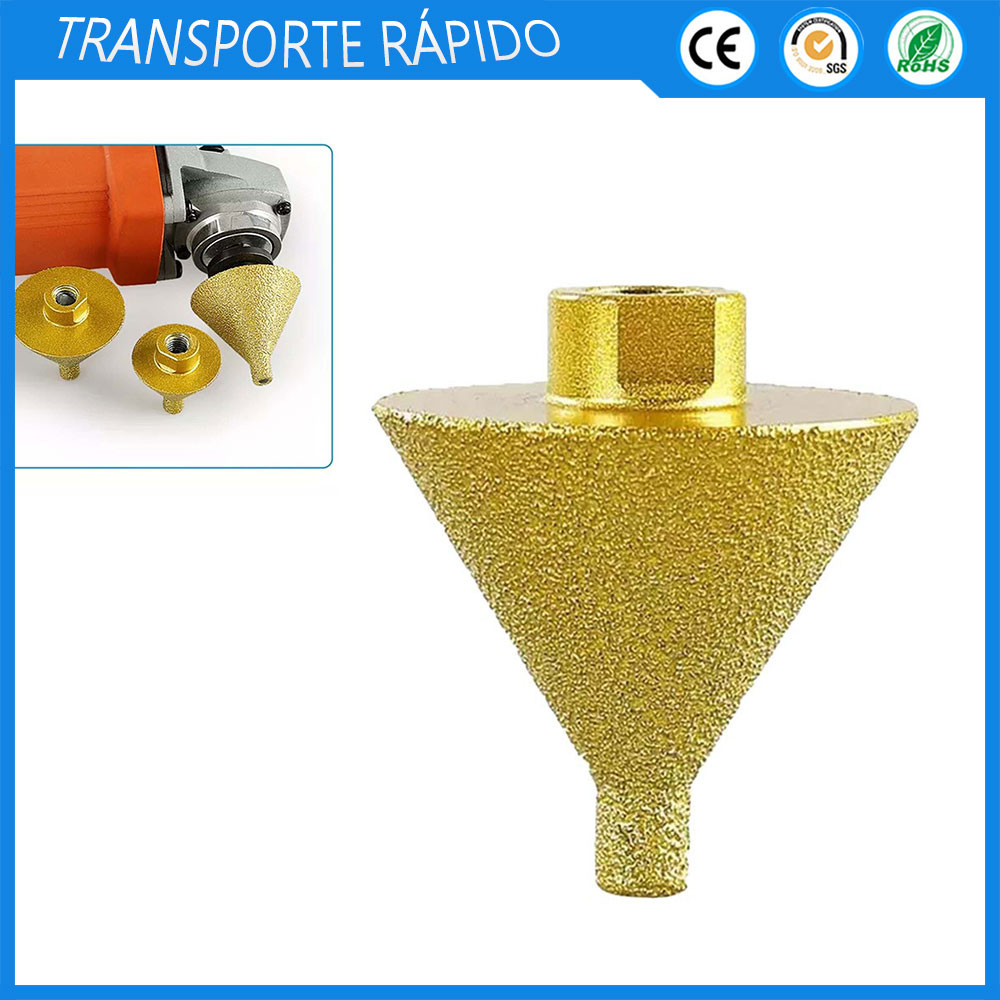 Broca de Chanfro Diamante Nova M10 - Cortador de Furos para Azulejos Cerâmicos Rosqueados de 38mm