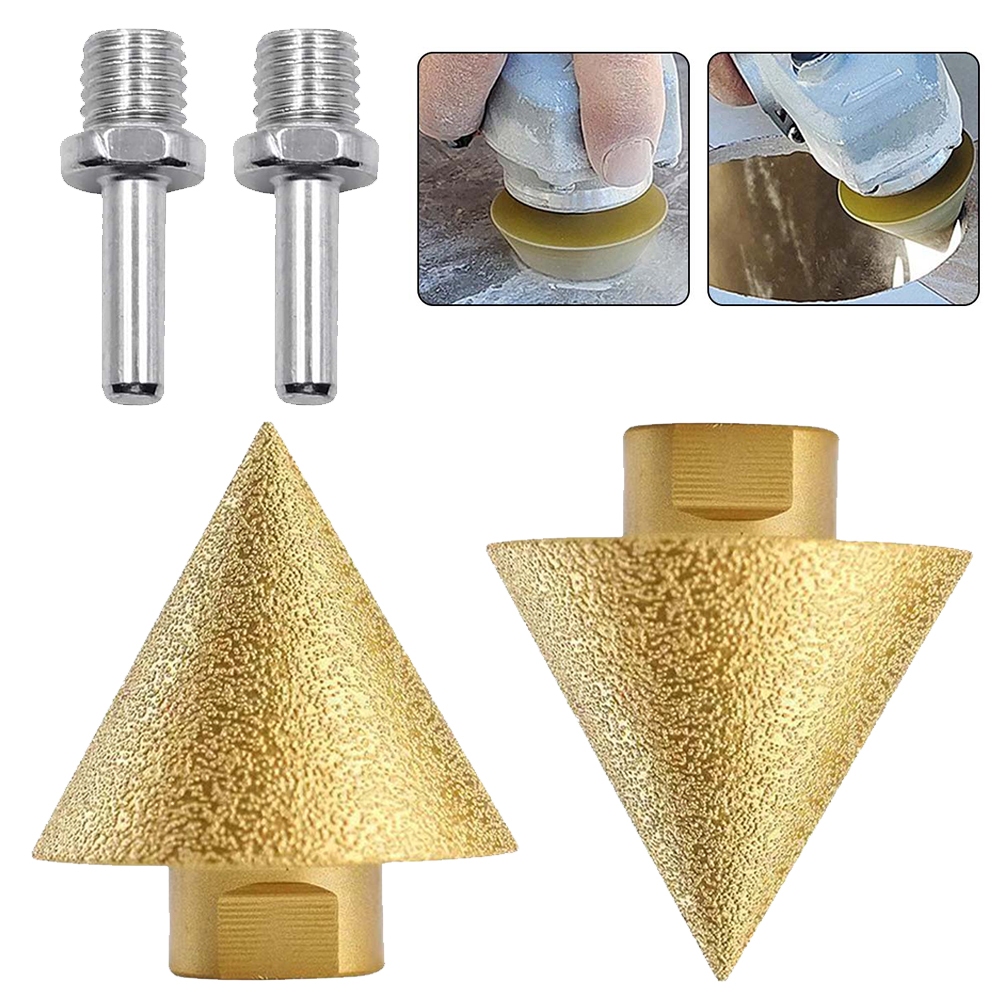 2 peças M14 Link + M14 38mm rosca diamante chanfradura broca furo de polimento