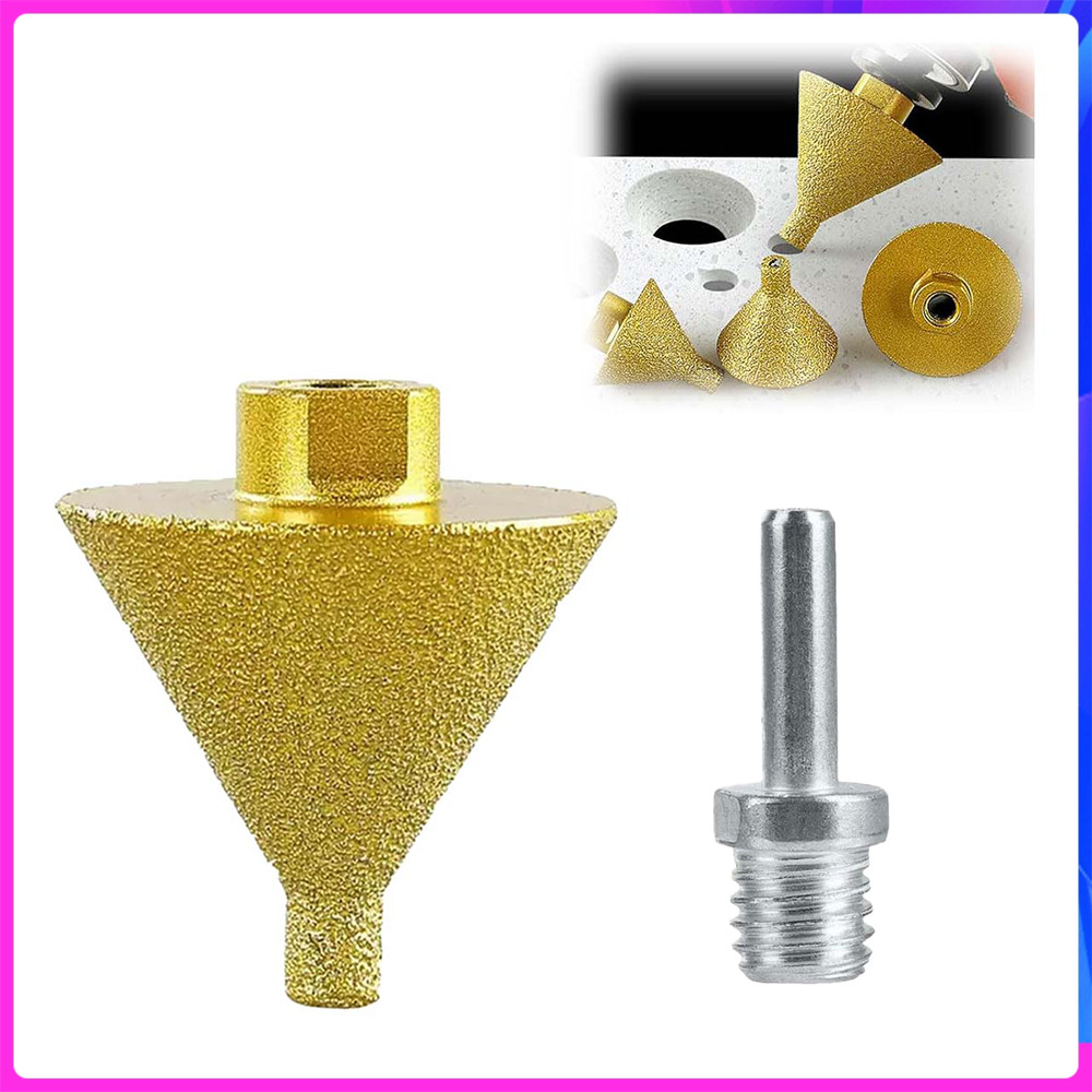 Broca de chanfro chanfrada de diamante Rosca M10 de 38mm,para furos existentes Ampliando o corte de modelagem