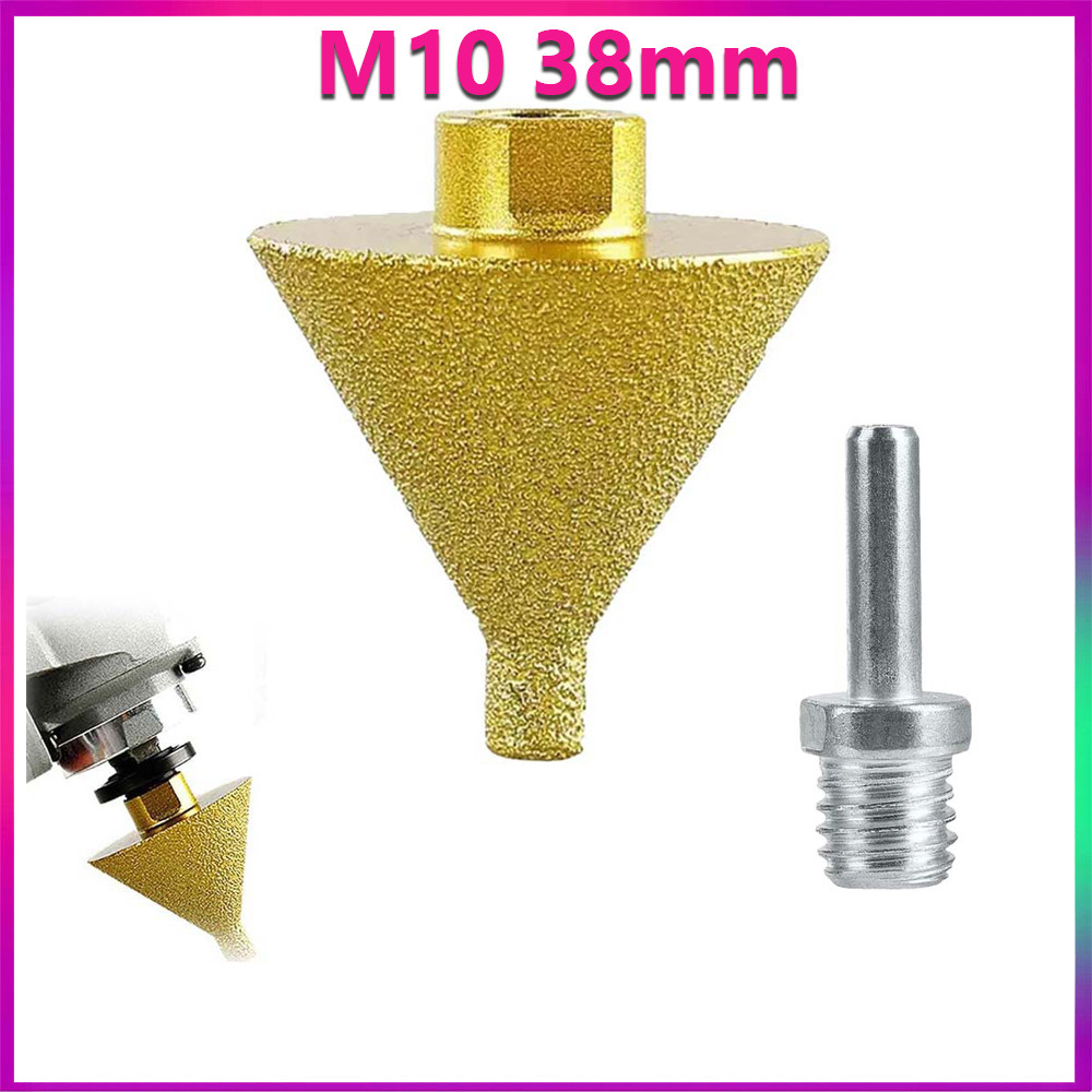 38mm Broca de chanfro chanfrada de diamante Rosca M10 Broca escareadora de diamante Abridor de furos