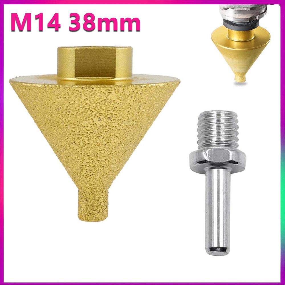 38mm Broca de chanfro chanfrada de diamante Rosca M14 Broca escareadora de diamante Abridor de furos