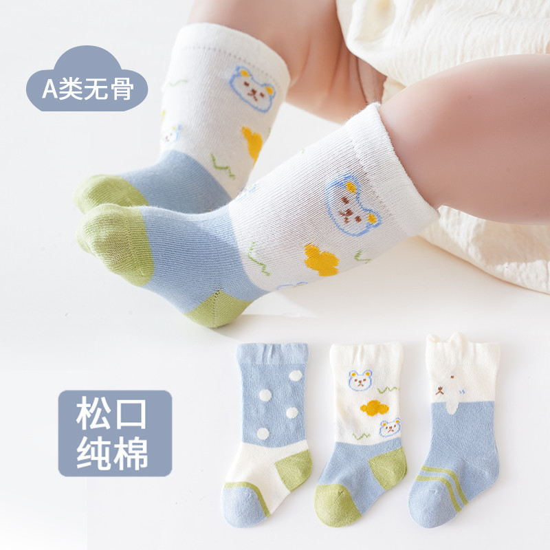 Bebê meias de comprimento médio primavera outono meias de algodão recém-nascido 0-3-6 meses sem pernas atrasando outono
