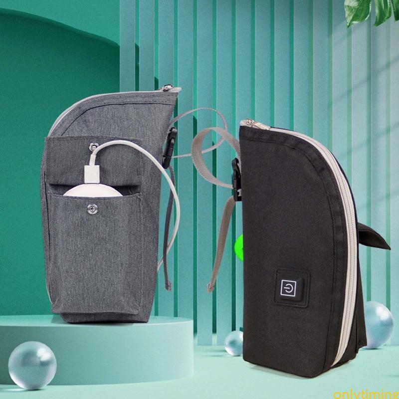 onlytiming USB Aquecedor Mamadeira Portátil Viagem Leite Infantil Garrafa Alimentação Capa Quente Isolamento