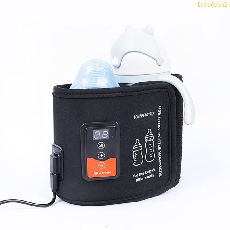 lovedeeply Bolsa Aquecedora Garrafa Leite Carregamento USB Portátil Para Mamadeiras Bebê Copo
