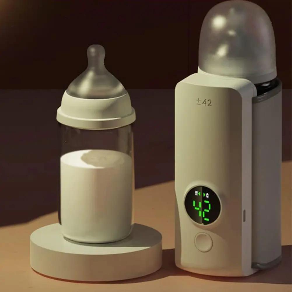 Aquecedor De Garrafa e Mamadeira Portátil Recarregável Sem Fio Digital Aquecer Leite para Baby capillum