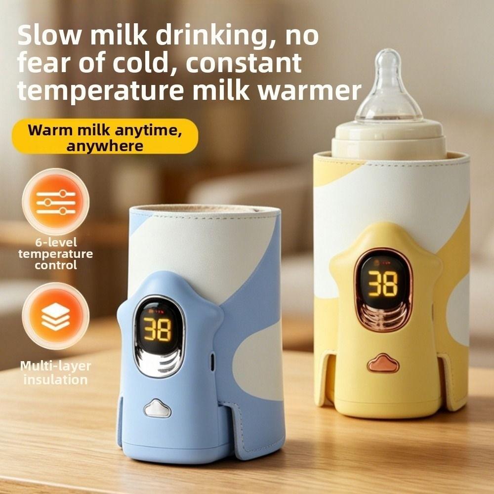 Aquecedor De Mamadeira , Leite Materno Sem Fio Multifuncional , Manga Aquecedora De Garrafa Isolada Com 6 Níveis De Calo
