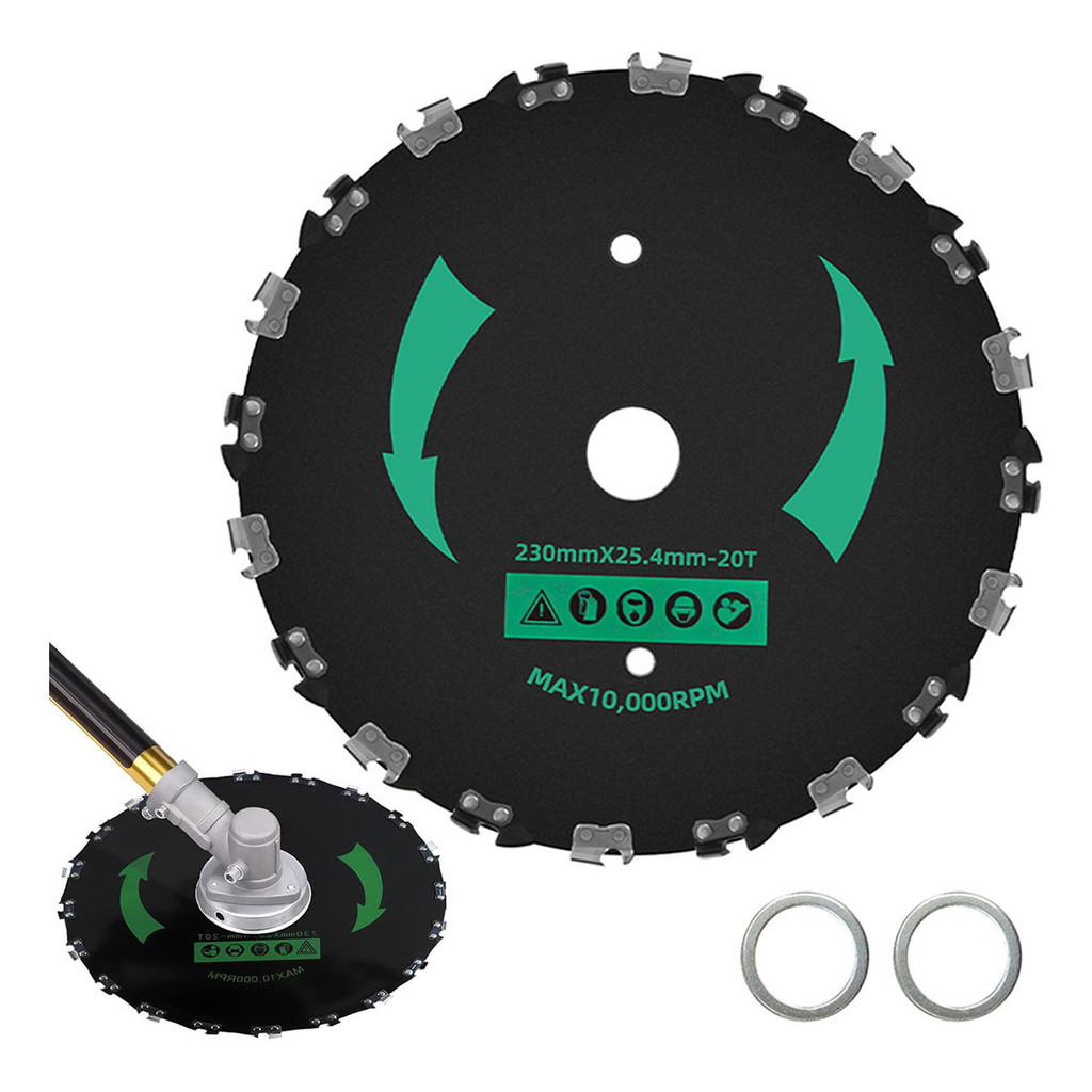Lâmina Disco com Dente de Corrente para Roçadeira e Motoserra - Furo 25mm Resistente e Durável