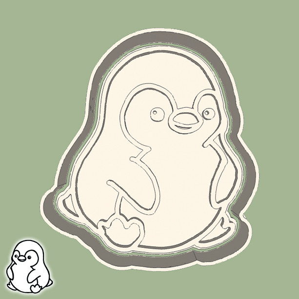 Cortador de Biscoito ANIMAIS - PINGUIN
