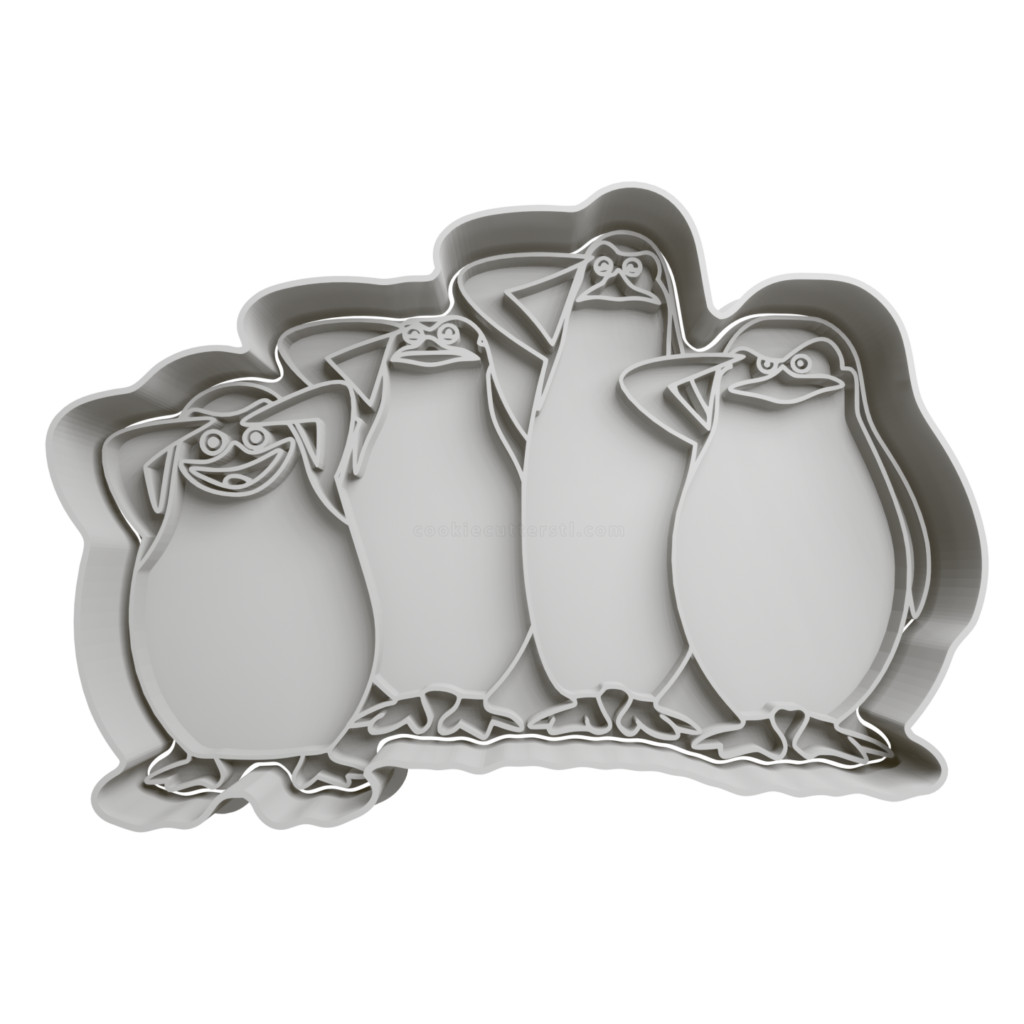 Cortador De Biscoito Os Pinguins de Madagascar - Os Pinguins de Madagascar