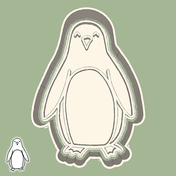Cortador de Biscoito ANIMAIS - PINGUIM