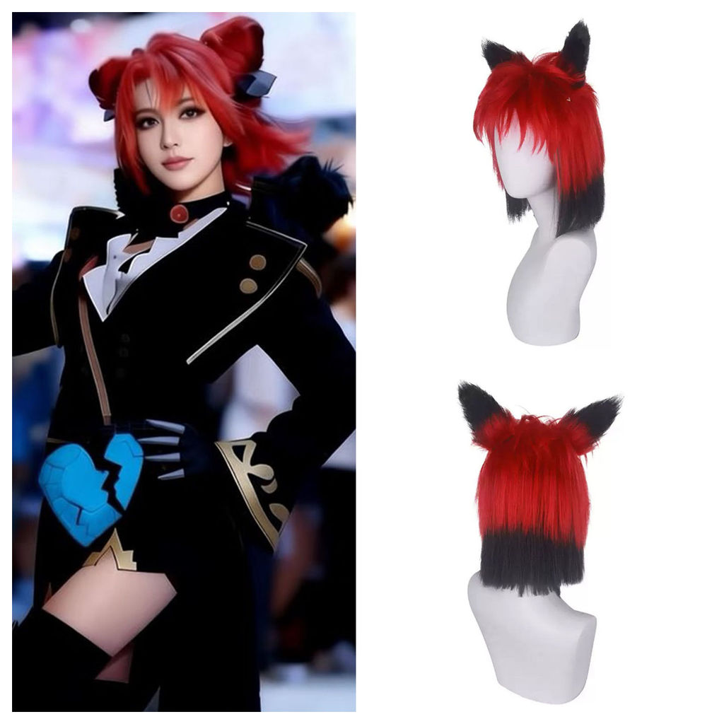 Catwoman cos peruca sombra garra vaticano Anime cosplay vermelho cabelo falso Eggboy festa presente quente ligação