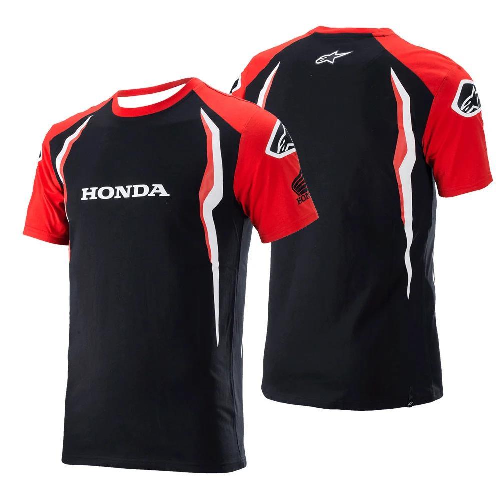 Team Racing Honda Verão Camiseta Masculina Manga Curta Desempenho Atlético Impressão 3D Camisa Esportiva Para Motociclet