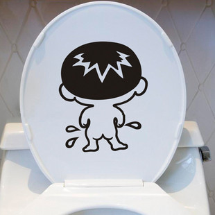Piss Bad Boy Cute Naughty Boy WC Adesivo Geração Adesivo de parede à prova d'água