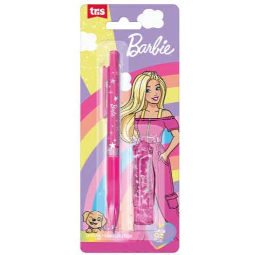 Kit Borracha Batom + Lapiseira 0.7mm – Cartela C/2 peças – Barbie Marca Tris