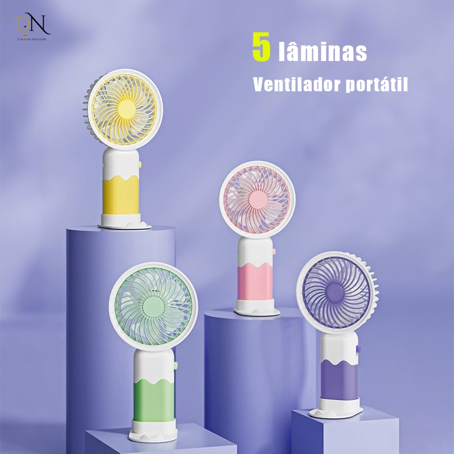 Ventilador portátil mini USB popular de verão bonito e compacto vento forte ultra silencioso bateria de 1200mAh