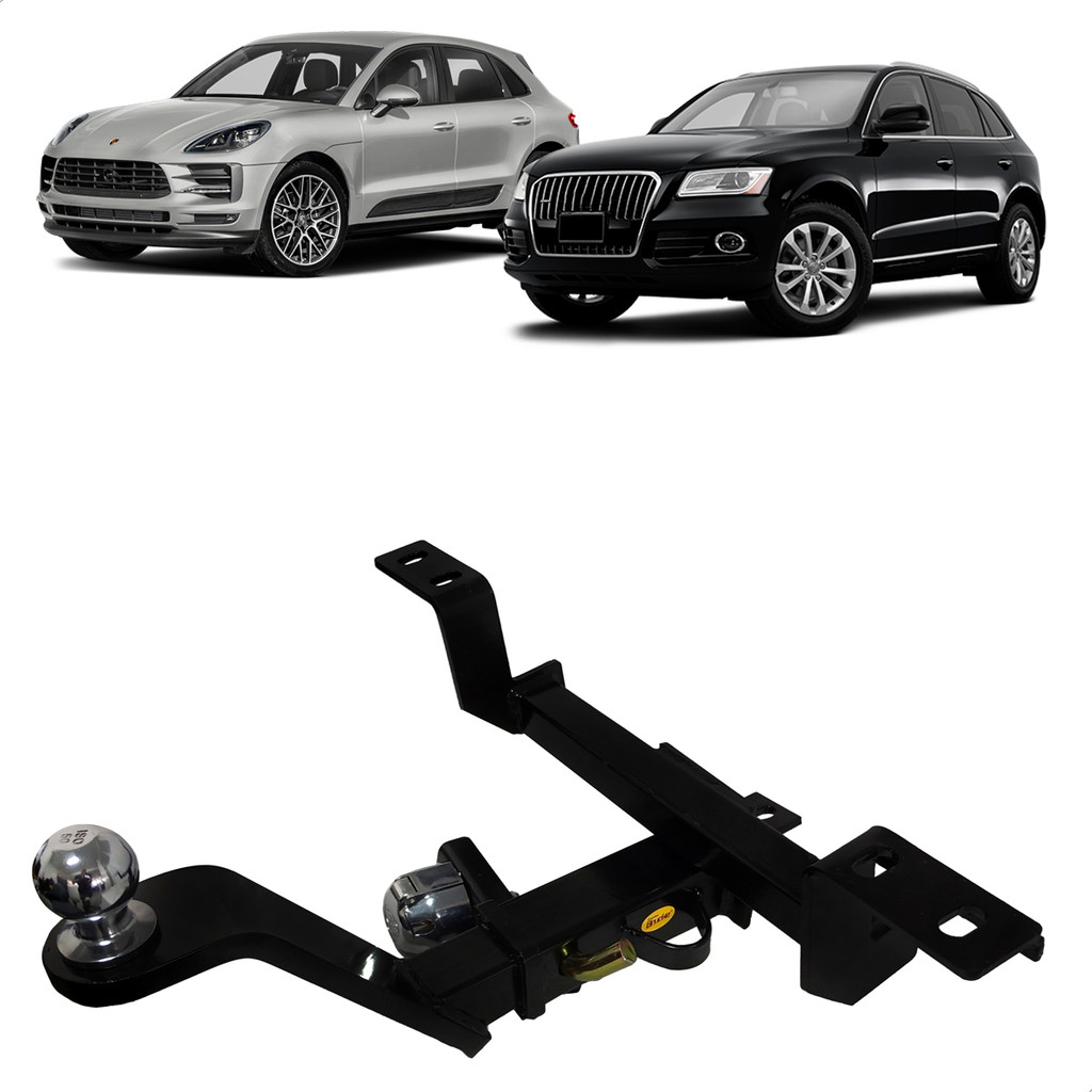 Engate de Reboque Removivel 700 Kg Audi Q5 e Porsche Macan 2011 2012 2013 2014 2015 2016 2017 2018 2019 2020 2021 2022