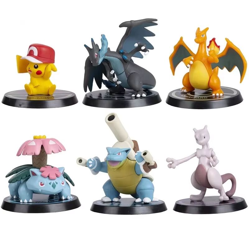 Miniaturas Pokémon Figures Pikachu Charizard Mewtwo Blastoise Ultra Resistente
