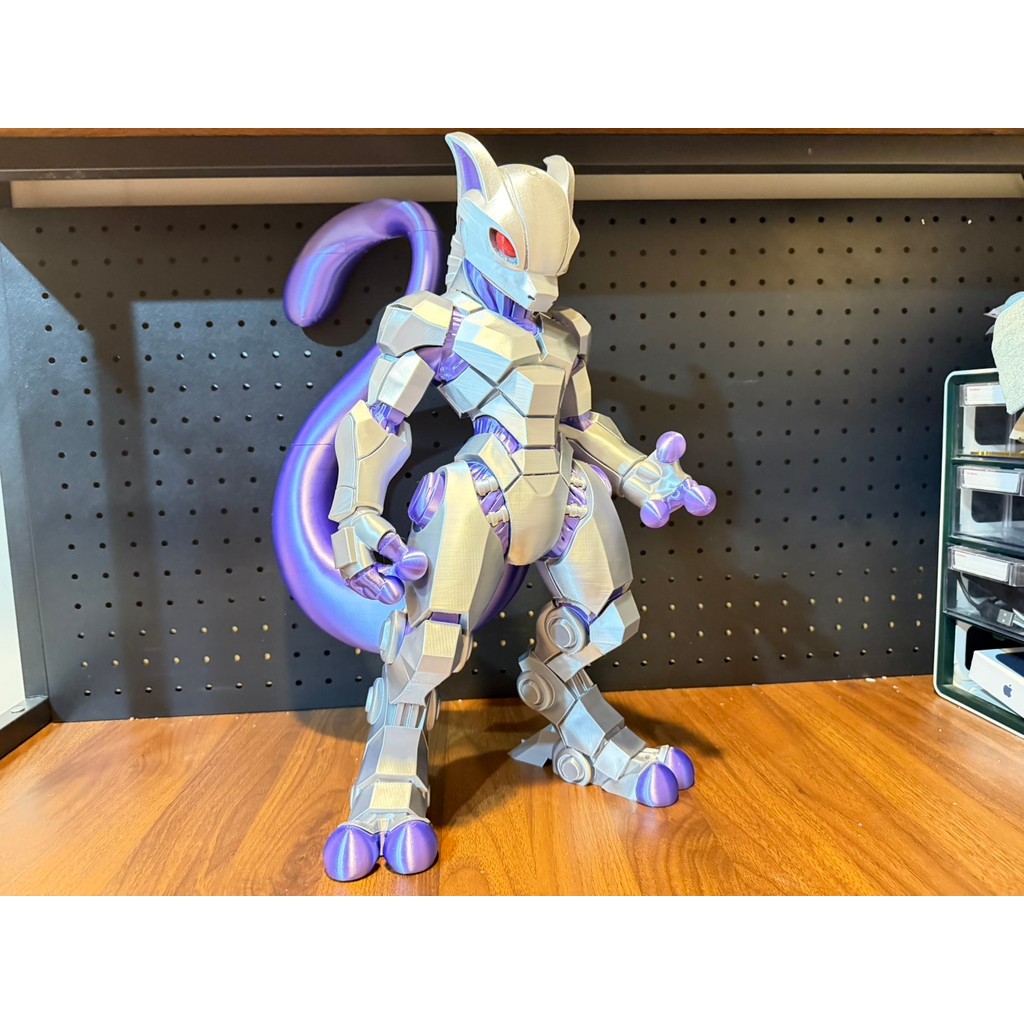 Mecha Mewtwo Pokémon Action Figure Armadura Robô Geek Gamer Estatueta Colecionável Luxo
