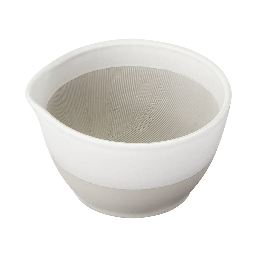 &NE Iwami Ware Large Mortar Haleto & Ke White Diameter 14.5cm x Height 8cm Made in Japan Deep Type Microwave and Dishwas