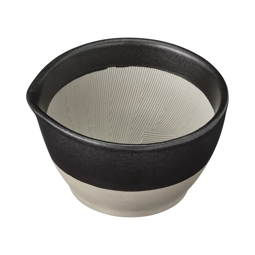 And&NE Iwami Yaki Mortar Bowl Small Haretoke Black Diameter 11cm x Height 6cm Made in Japan Mini Deep Type Microwave and