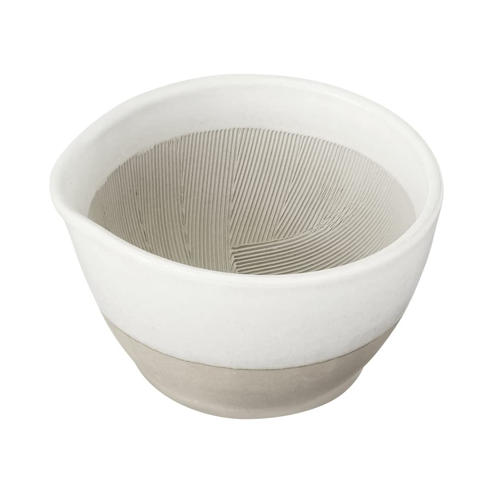&NE Iwami Ware Mortar Small Haretoke White, Diameter 11cm × Height 6cm, Made in Japan, Mini Deep Type, Microwave and Dis