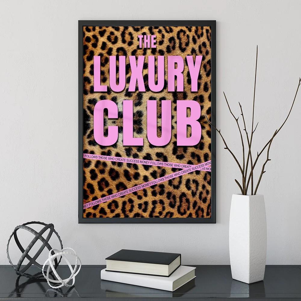 Quadro decorativo Money Talks, Luxury Walks onça (1 peça)