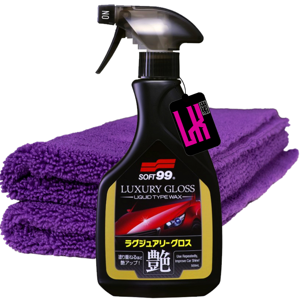 Kit Cera Liquida Luxury Gloss Brilho Proteção Repelente Agua Todas as Cores Pintura Vidros Plastico