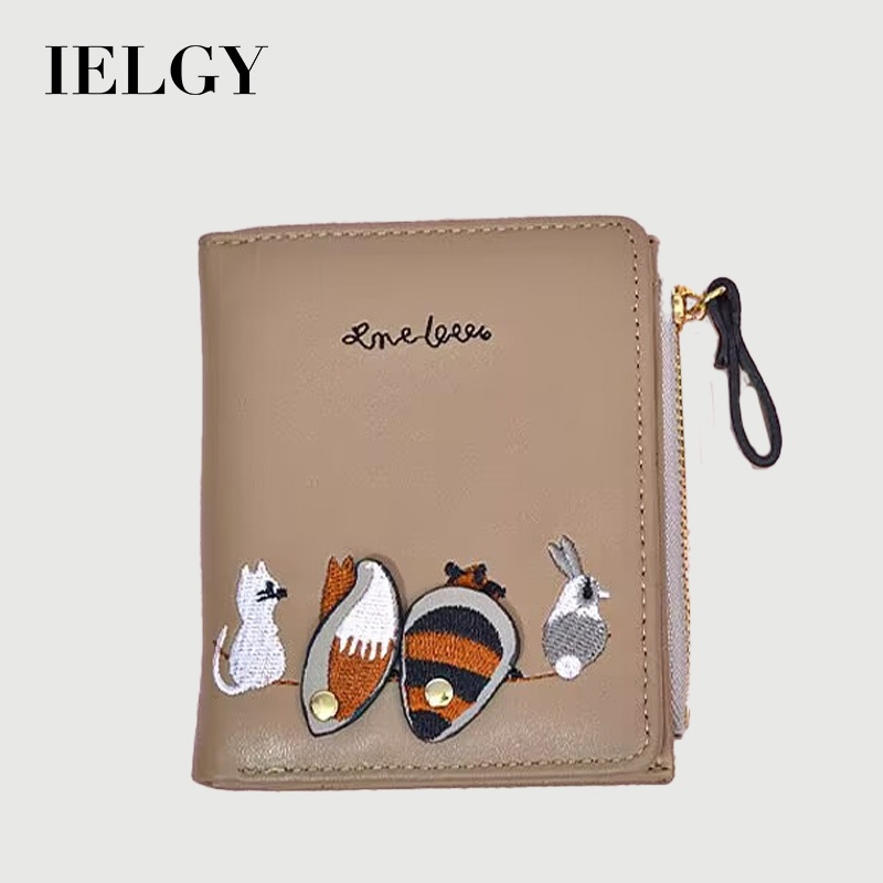 IELGY ins Carteira Feminina Curta Estilo Coreano Fofa Pequena Fresca Dobrável mini Bolsa De Moedas De Personalidade Mode
