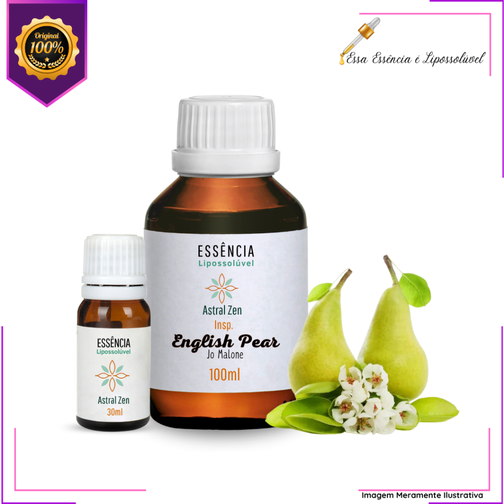 Essência Concentrada English Pear  Vollmens Para Aromatizador - Velas - Sabonetes - Perfumes