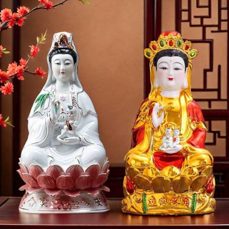 2026 Novo Produto Cerâmica Guanyin Guanyin Bodhisattva Estátua de Buda do Mar do Sul Guanyin responde à solicitação Pênd