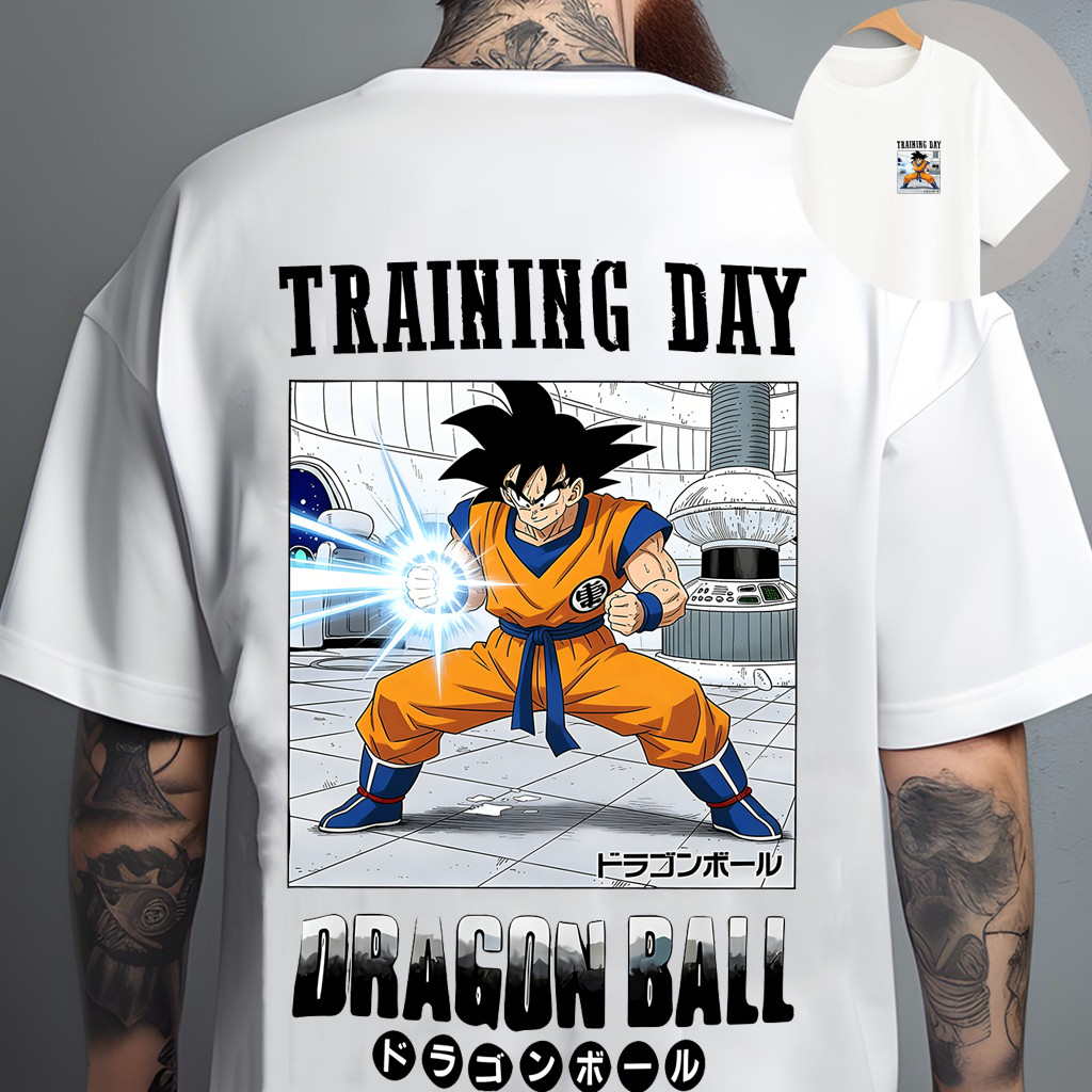 Camiseta Masculina Feminina Oversized Estampa Dragon Ball Goko Treino Anime Vintage Special Unissex Manga Curta