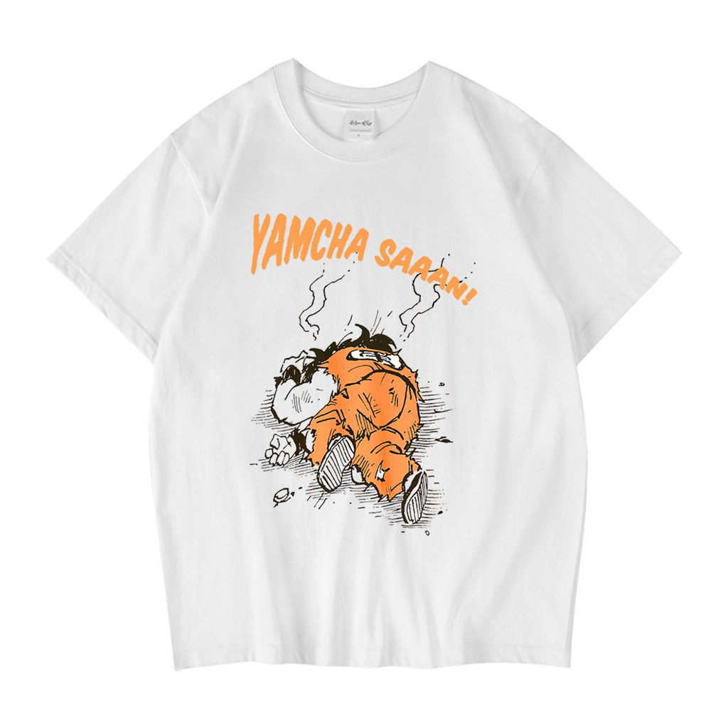 Camiseta Masculina Anime Dragon Ball Yamcha Batalha Morte Vintage Envelhecida Estampada Confortavel Autentica Retrô