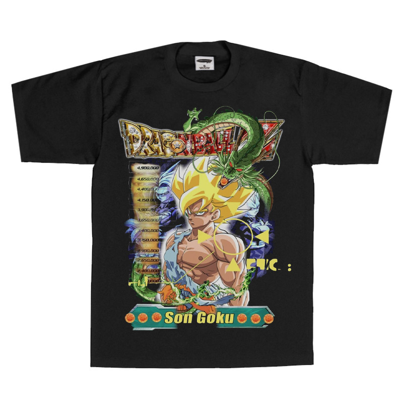 Camiseta Unissex Dragon Ball Sayajin Vintage Retrô Hip Hop Oversized Estilosa Confortável Casual
