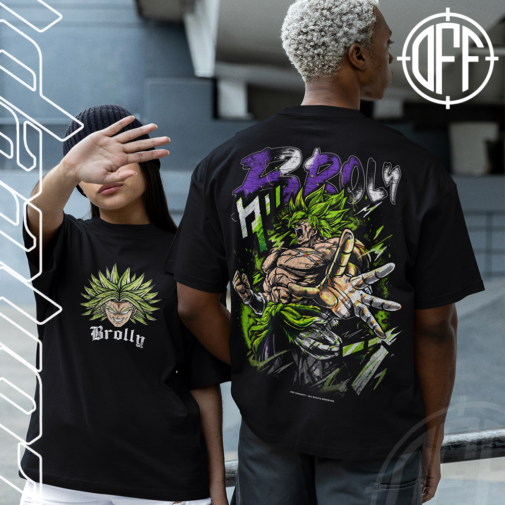 Camiseta Basica e OVERSIZED Broly Sayajin Dragon Ball Super Anime Vintage Unissex - Offconcept