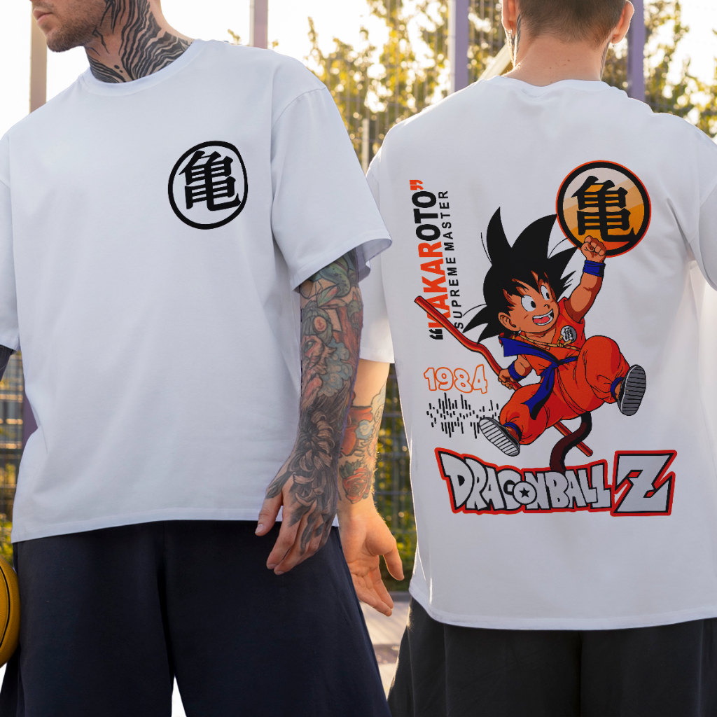 Camiseta Basica Algodão Dragon Z Goku Kakaroto Vintage  Unissex Adulto e Infantil