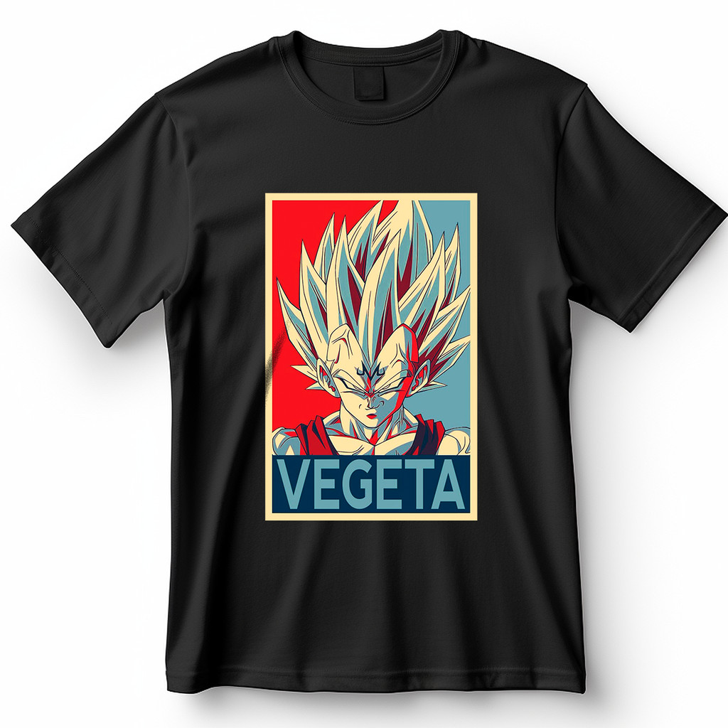 Camiseta Vegeta Majin Estilo Vintage Poster Dragon Ball Z Blusa Camisa 100% Algodão