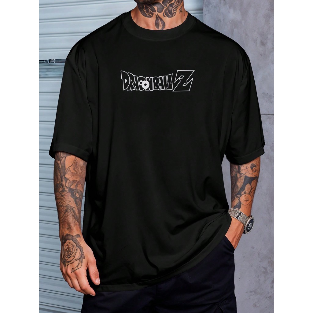 [Camiseta Vintage Masculina Algodão]HYP Camiseta Camisa Oversized Streetwear dragon ball Genki Dama