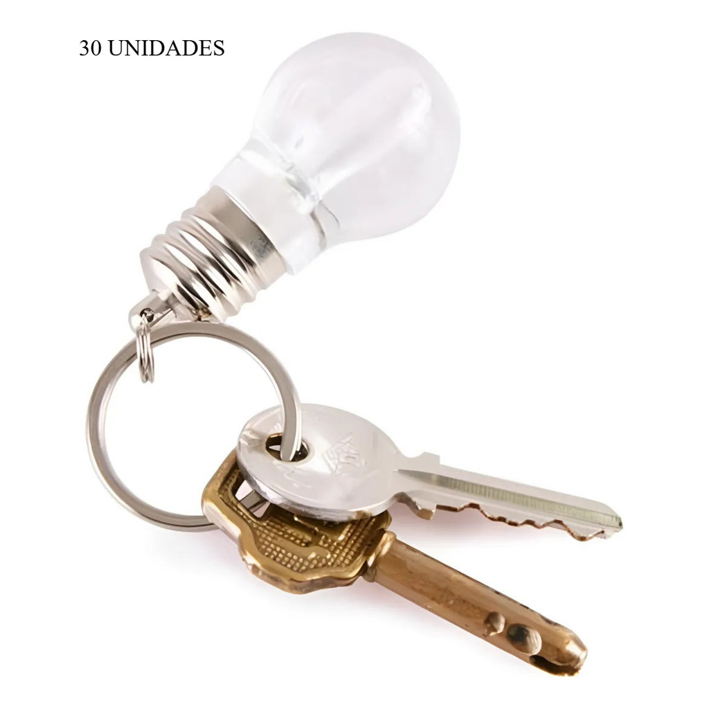 Kit 30 Chaveiros Led Lampada Led Brinde Empresas Lembrancinha Festas