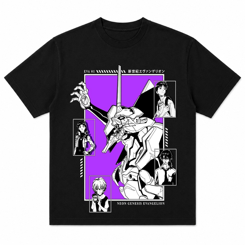 Camiseta Neon Genesis Evangelion Shinji Ikari EVA 01 Básica Unissex 100% Algodão Várias Cores Envio Imediato