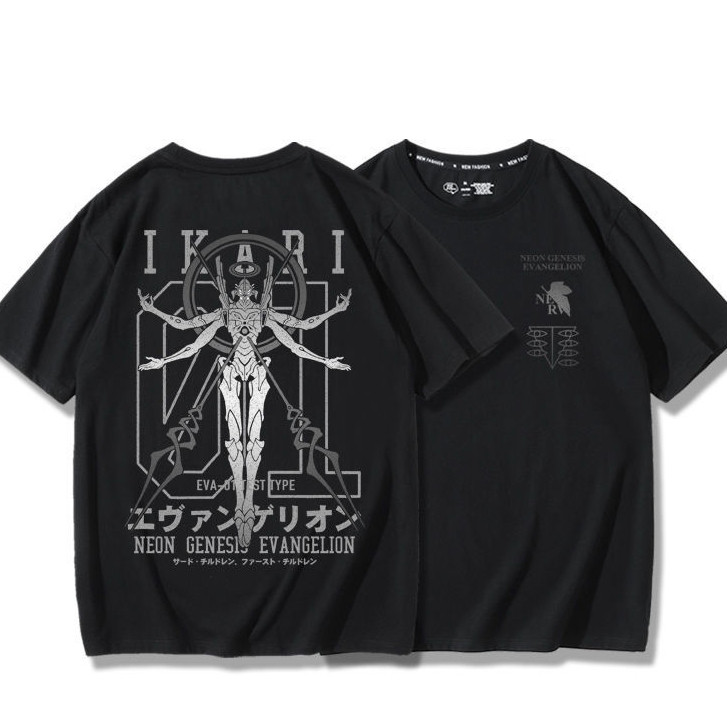 Camiseta Unissex Algodão Anime EVA Evangelion Genesis Ikari 01
